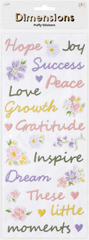 Lavender Dimensions Green Garden Puffy Stickers, Stickers, Phrase Paper Craft