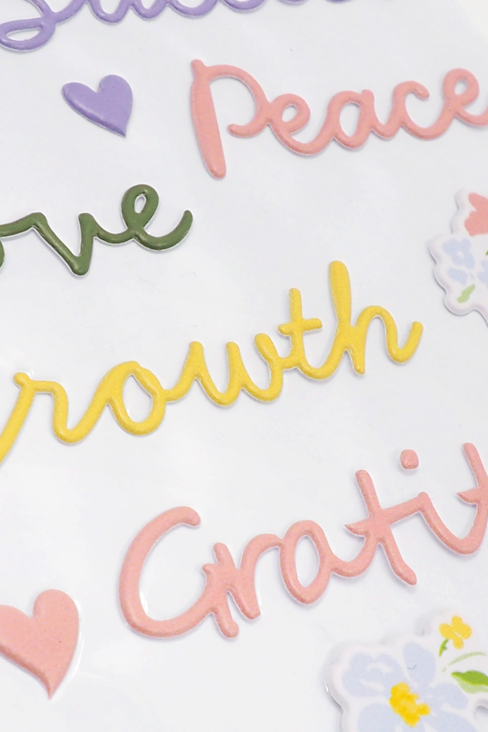 Lavender Dimensions Green Garden Puffy Stickers, Stickers, Phrase Paper Craft