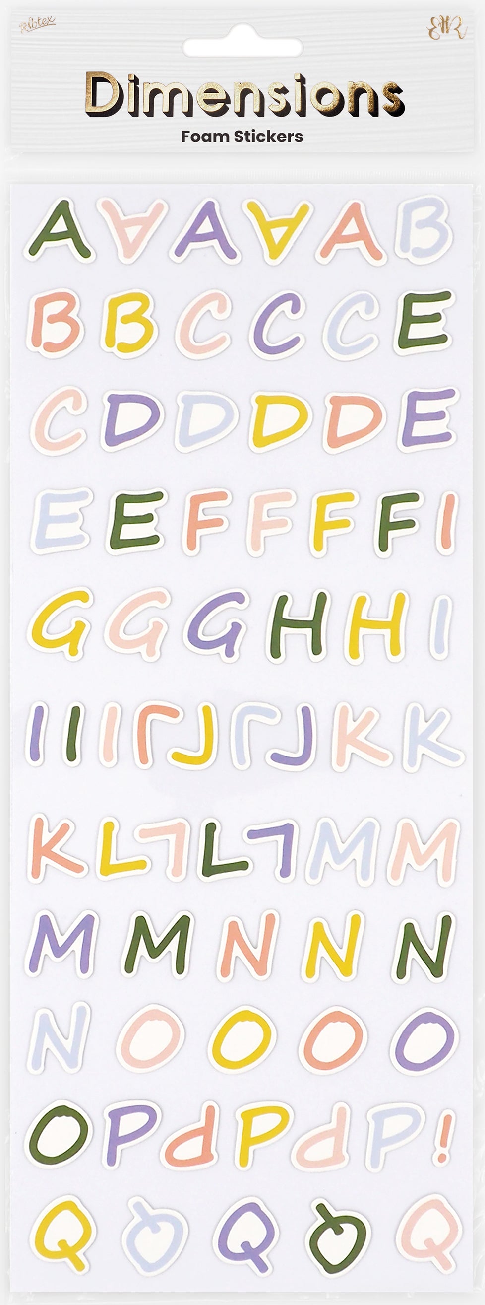 Lavender Dimensions Green Gardn Foam Stickers, Basic Alphbt Paper Craft