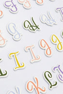 Lavender Dimensions Green Gardn Foam Stickers, Scrpt Alphbt Paper Craft