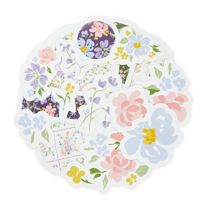 White Smoke Green Garden Die Cut Sticker Pack 20Pcs Paper Craft
