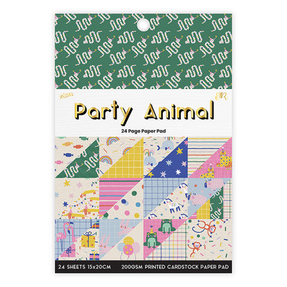 White Smoke Party Animal 24 Page 6X8 Paper Pad Stencils and Templates