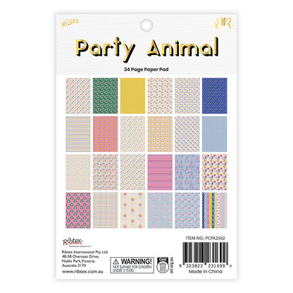 White Smoke Party Animal 24 Page 6X8 Paper Pad Stencils and Templates
