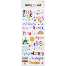 White Smoke Dimensions Party Animal Puffy Phrase Craft Basics