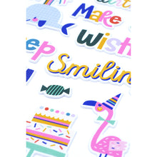White Smoke Dimensions Party Animal Puffy Phrase Craft Basics