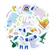 White Smoke Party Animal Die Cut Sticker Pack 20Pcs Paper Craft