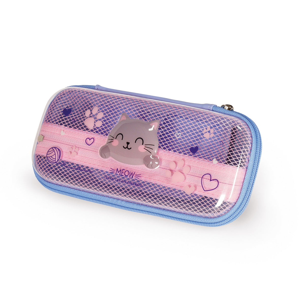White Smoke Legami  Wonderwow Kitty Pencil Case Fashion Stationery