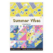 White Smoke Summer Vibes 24 Page 6X8 Paper Pad Stencils and Templates