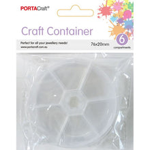 Storage Organiser 76x20mm Round 6 Compartments