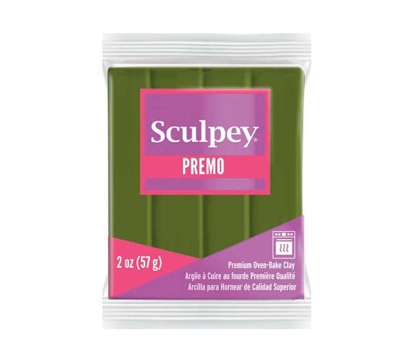 Dark Olive Green Premo Sculpey Modelling Clay, 57g, Spanish Olive Modelling Clay