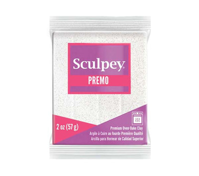 Light Gray Premo Sculpey Modelling Clay, 57g, Frost White Glitter Modelling Clay