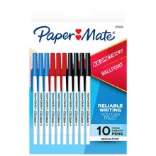 White Smoke Papermate Kilometrico Ballpoint Pen 1.0mm, Assorted Colours - 10 Pack Ballpoint Pens