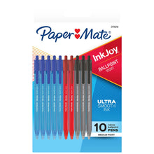 White Smoke Papermate Inkjoy 100RT Retractable Ballpoint Pen 1.0mm, Classic Assorted Colours - 10 Pack Ballpoint Pens