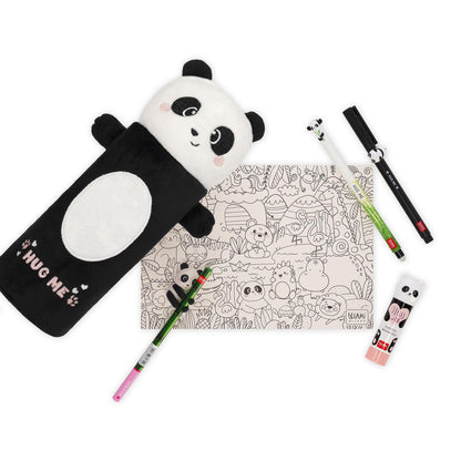 White Smoke Legami Panda Plush Pencil Case Fashion Stationery
