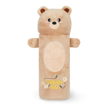 White Smoke Legami Teddy Bear Plush Pencil Case Fashion Stationery