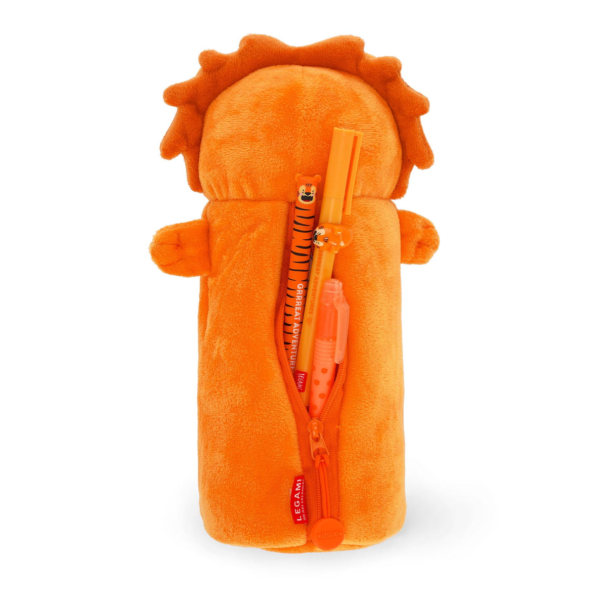 White Smoke Legami Lion Plush Pencil Case Fashion Stationery