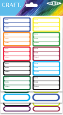 White Smoke School Labels Plain Assorted 3 Sheets Kids Craft Basics