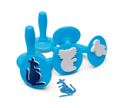 White Smoke EC Paint & Dough Stampers Australian Animals, Set 6 Kids Activities