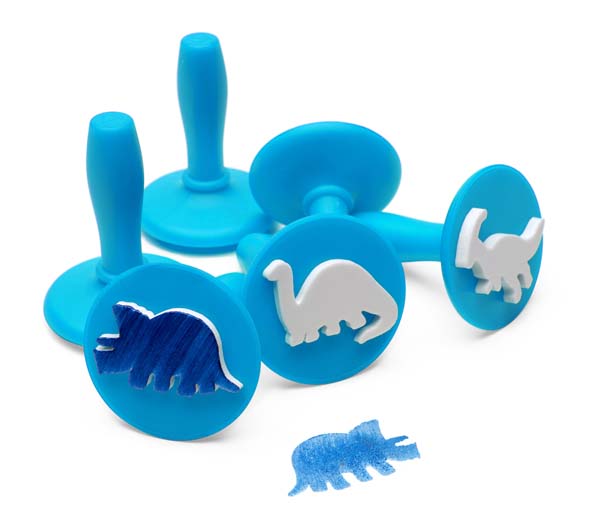 White Smoke EC Paint & Dough Stampers Dinosaurs, Set 6 Kids Activities