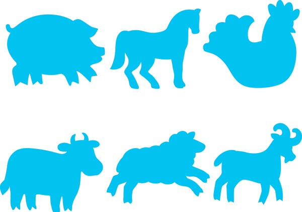 White Smoke EC Paint & Dough Stampers Farm Animals, Set 6 Kids Activities