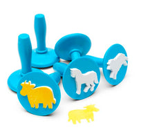 White Smoke EC Paint & Dough Stampers Farm Animals, Set 6 Kids Activities