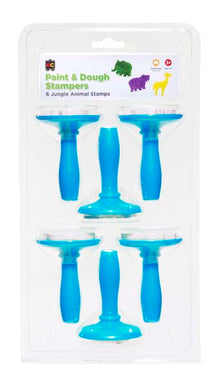 White Smoke EC Paint & Dough Stampers Jungle Animals, Set 6 Kids Activities