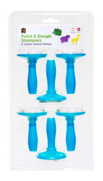 White Smoke EC Paint & Dough Stampers Jungle Animals, Set 6 Kids Activities