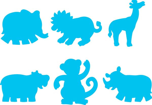 White Smoke EC Paint & Dough Stampers Jungle Animals, Set 6 Kids Activities