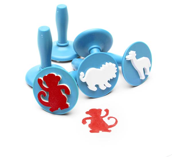 White Smoke EC Paint & Dough Stampers Jungle Animals, Set 6 Kids Activities