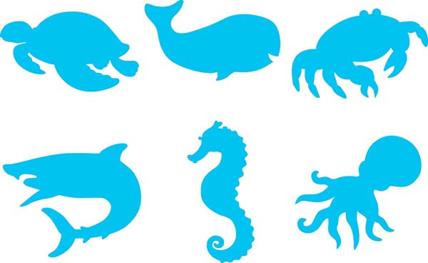 White Smoke EC Paint & Dough Stampers Sea Life, Set 6 Kids Activities
