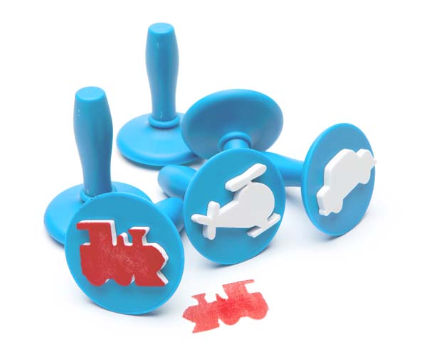White Smoke EC Paint & Dough Stampers Transport, Set 6 Kids Activities