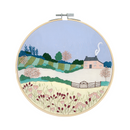 DMC Designer Embroidery Kit - Georgie Spring Landscape, 17.6x13.8cm