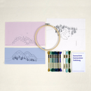 DMC Designer Embroidery Kit - Georgie Winter Landscape, 17.6x17cm