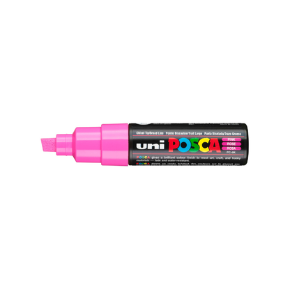 White Smoke Posca PC 8K Bold Chisel Tip Paint Marker, Pink Paint Markers