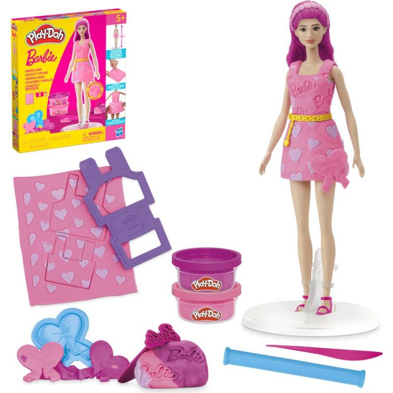 White Smoke Play-Doh Barbie Hearts And Hair Kids Clay, Dough & Modelling