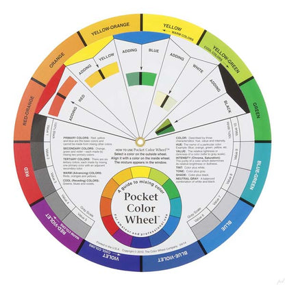 White Smoke TCWC Artists Colour Wheel, 13cm Painting Accessories