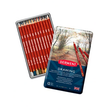 White Smoke Derwent Drawing Pencils Tin 12 Pencils
