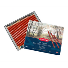 White Smoke Derwent Drawing Pencils Tin 24 Pencils