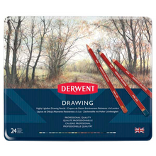 Midnight Blue Derwent Drawing Pencils Tin 24 Pencils