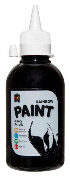 White Smoke EC Rainbow Paint 250mL Black Kids Paints