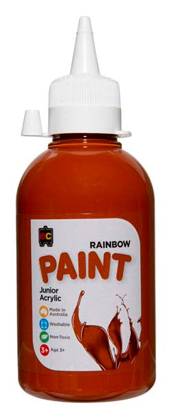 White Smoke EC Rainbow Paint 250mL Burnt Sienna Kids Paints