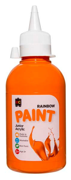White Smoke EC Rainbow Paint 250mL Orange Kids Paints