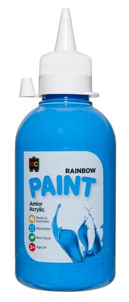 White Smoke EC Rainbow Paint 250ml Sky Blue Kids Paints