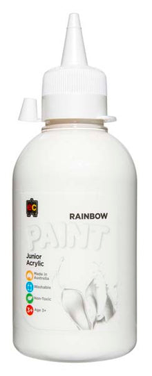 White Smoke EC Rainbow Paint 250mL White Kids Paints