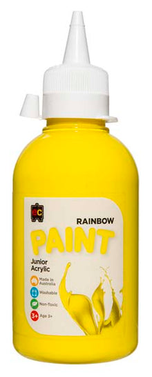 White Smoke EC Rainbow Paint 250mL Brilliant Yellow Kids Paints