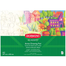 Sea Green Derwent Academy Drawing Pad, A3, Landscape, 110gsm, 50 sheet Pads