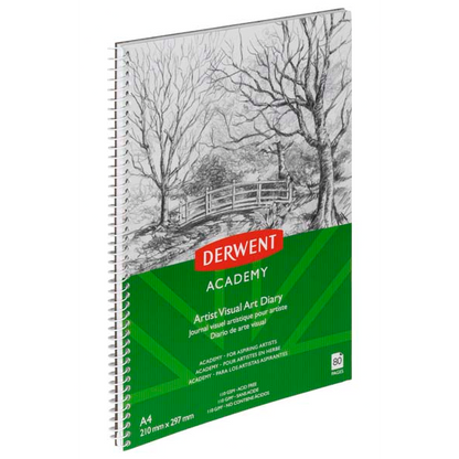 White Smoke Derwent Academy Visual Art Diary, A4, Portrait, 110gsm, 80pg Pads