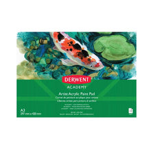 Sea Green Derwent Academy Acrylic Pad. A3, Landscape, 300gsm, 12sht Pads