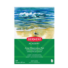 Sea Green Derwent Academy Watercolour Pad, A4, Portrait, 300gsm, 12sht Pads