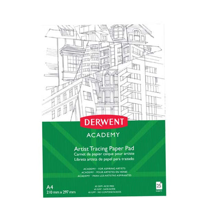 Lavender Derwent Academy Tracing Paper Pad, A4, Portrait, 65gsm, 25sht Pads